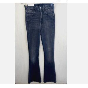 7 For All Mankind Ultra High Rise Skinny Boots Jeans Black Stretch Size 25 NEW